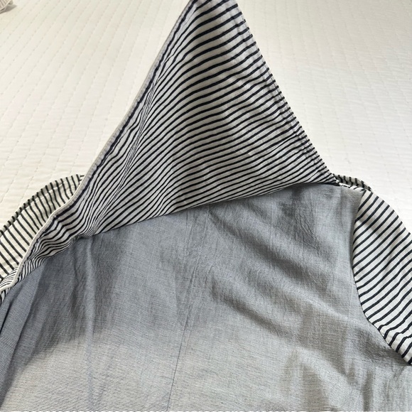 Theonne Striped Gray and Black Trench Coat Size M - Picture 10 of 10